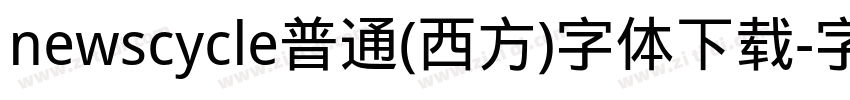 newscycle普通(西方)字体下载字体转换