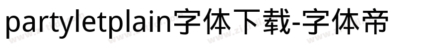 partyletplain字体下载字体转换