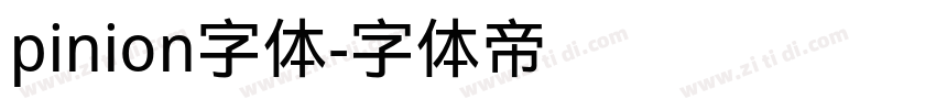 pinion字体字体转换