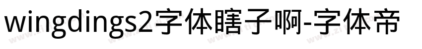 wingdings2字体瞎子啊字体转换