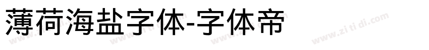 薄荷海盐字体字体转换
