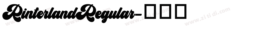 RinterlandRegular字体转换