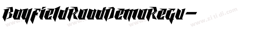 BayfieldRoadDemoRegu字体转换