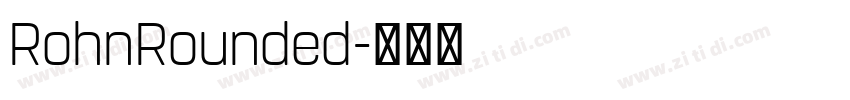 RohnRounded字体转换