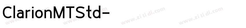 ClarionMTStd字体转换