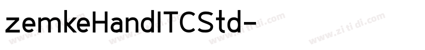 zemkeHandITCStd字体转换