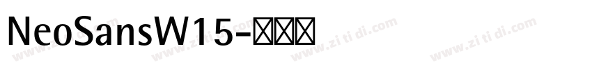 NeoSansW15字体转换