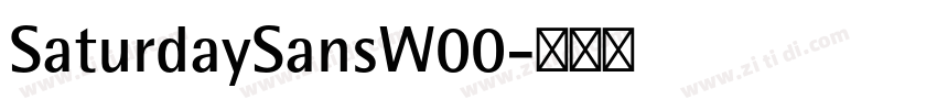 SaturdaySansW00字体转换