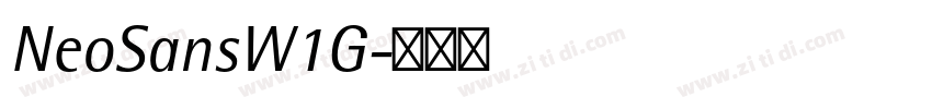 NeoSansW1G字体转换