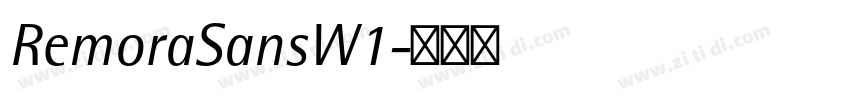 RemoraSansW1字体转换
