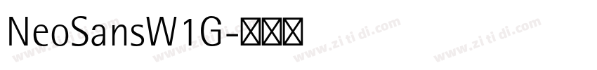 NeoSansW1G字体转换