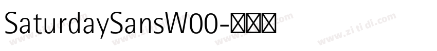 SaturdaySansW00字体转换