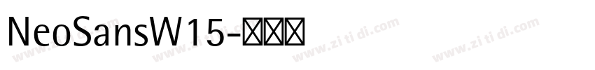 NeoSansW15字体转换