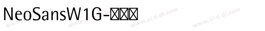 NeoSansW1G字体转换