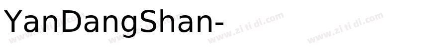 YanDangShan字体转换
