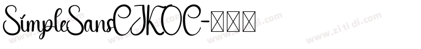 SimpleSansCJKOC字体转换