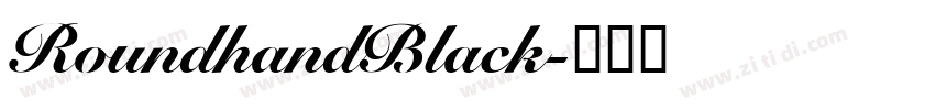 RoundhandBlack字体转换