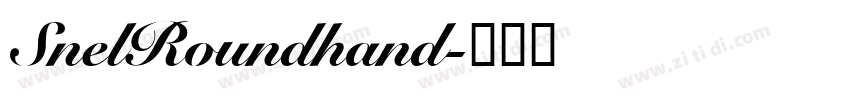 SnelRoundhand字体转换