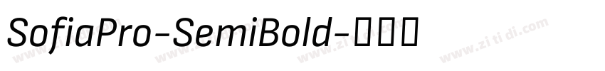 SofiaPro-SemiBold字体转换