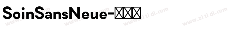 SoinSansNeue字体转换