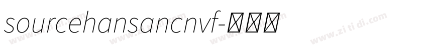sourcehansancnvf字体转换