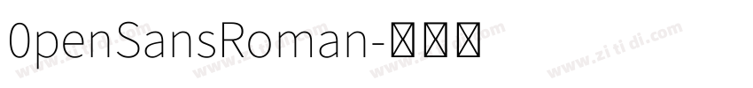 0penSansRoman字体转换