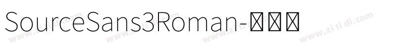 SourceSans3Roman字体转换