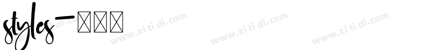 styles字体转换