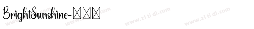 BrightSunshine字体转换
