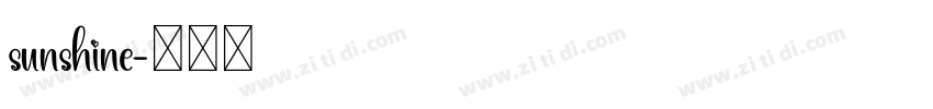sunshine字体转换
