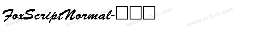 FoxScriptNormal字体转换