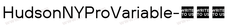 HudsonNYProVariable字体转换