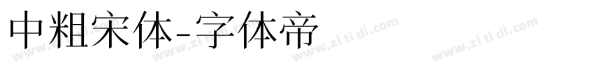 中粗宋体字体转换