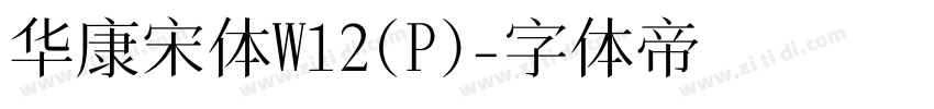 华康宋体W12(P)字体转换