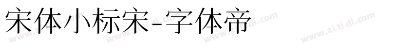 宋体小标宋字体转换