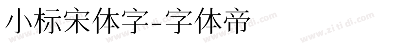 小标宋体字字体转换