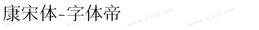 康宋体字体转换