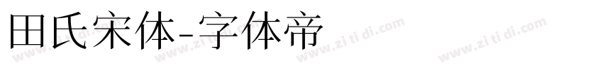 田氏宋体字体转换