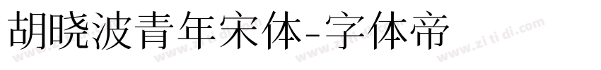胡晓波青年宋体字体转换