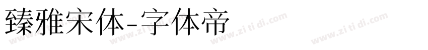 臻雅宋体字体转换