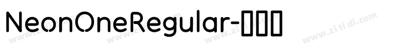 NeonOneRegular字体转换