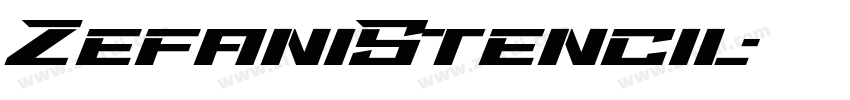ZefaniStencil字体转换