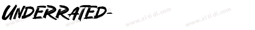 underrated字体转换