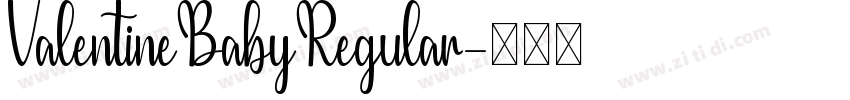 ValentineBabyRegular字体转换