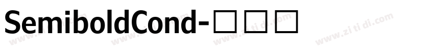 SemiboldCond字体转换