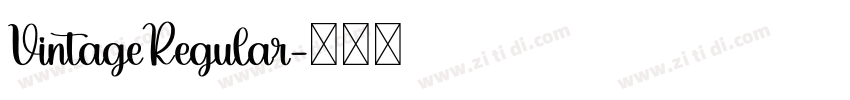 VintageRegular字体转换