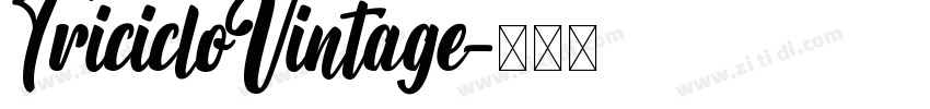 TricicloVintage字体转换