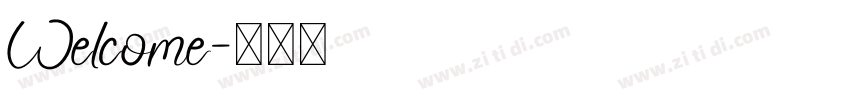 Welcome字体转换