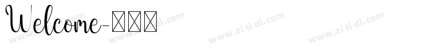Welcome字体转换