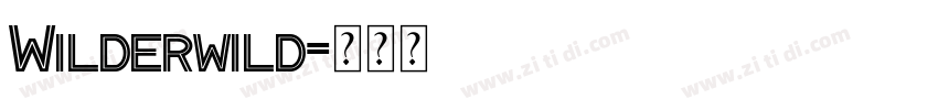 Wilderwild字体转换